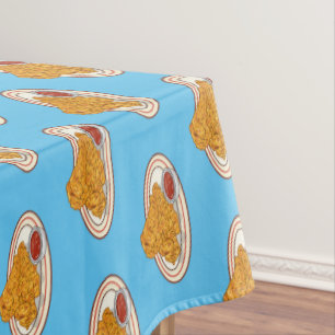 Nappe Illustration de dessin animé sur le poulet frit