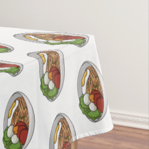 Nappe Illustration de dessin sur les nouilles
