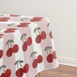 Nappe Illustration de deux cerises rouges   Art de fruit