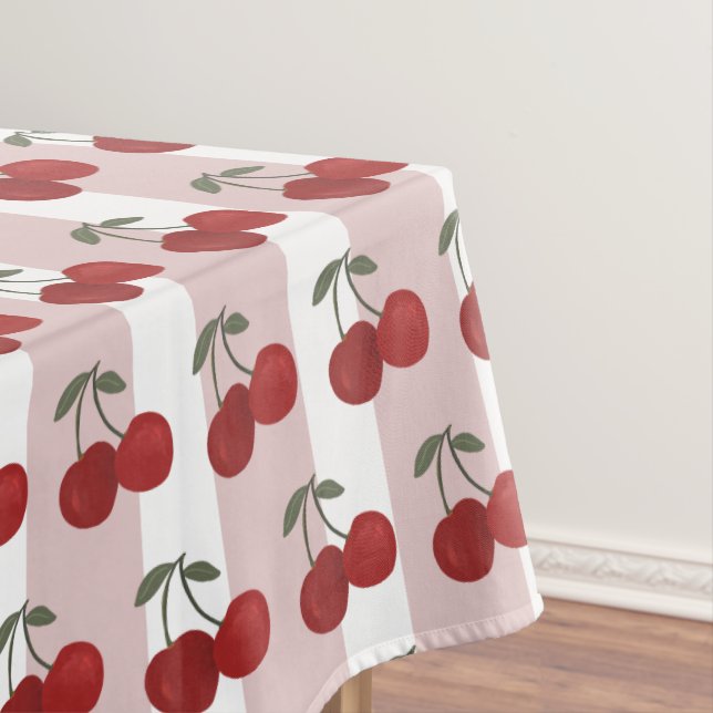 Nappe Illustration de deux cerises rouges | Art de fruit (In Situ)
