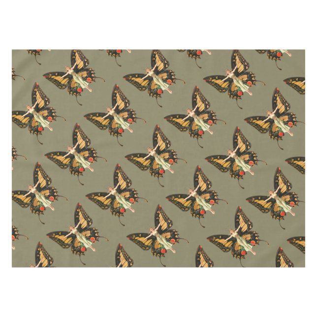 Nappe Illustration de femme volant papillon Flapper (Devant (Horizontal))