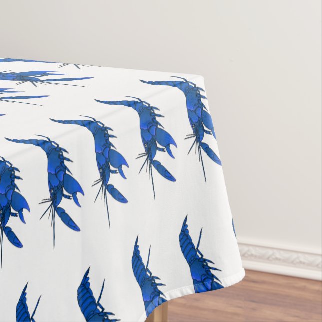 Nappe Illustration de l'écrevisse marron bleu (In Situ)