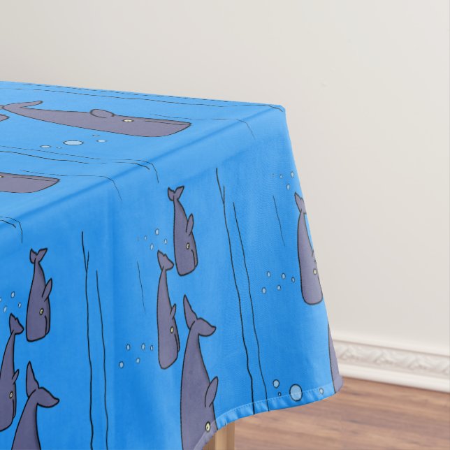 Nappe Illustration de mignonne migratrice de baleines à  (In Situ)