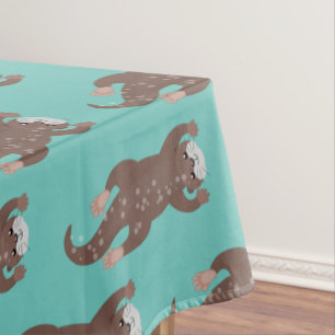Nappe Illustration de plongée de loutre mignonne