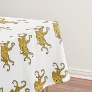 Nappe Illustration de poulpe à anneau bleu