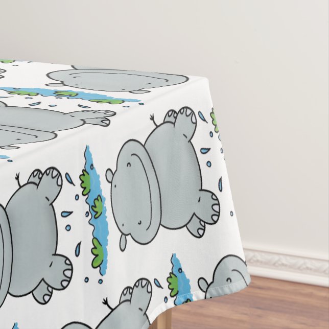 Nappe Illustration de saut en hippo mignon (In Situ)