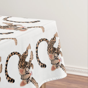 Nappe Illustration d'ocelot mignon
