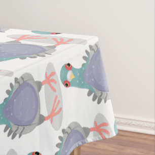Nappe Illustration drôle de pigeon curieux