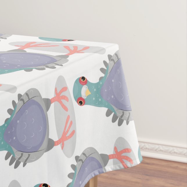Nappe Illustration drôle de pigeon curieux (In Situ)