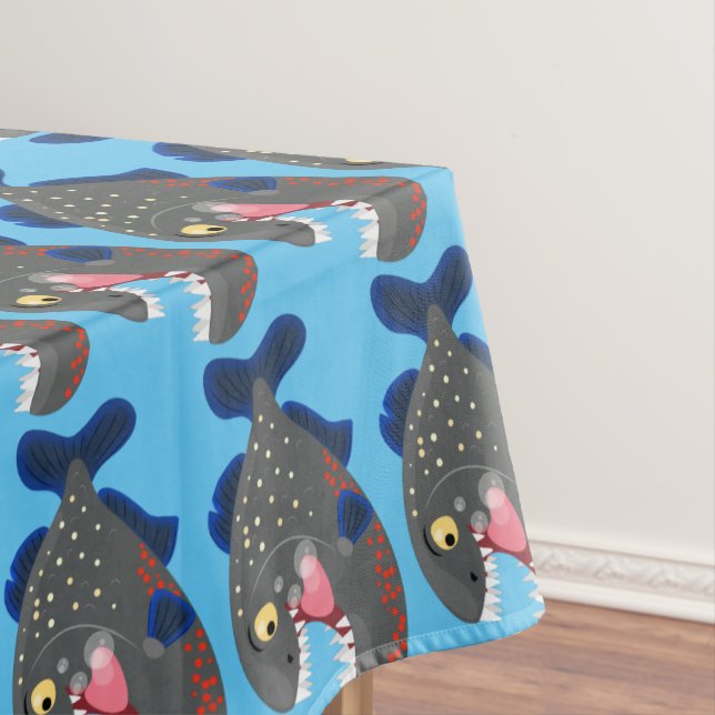 Nappe Illustration drôle de piranha affamée (In Situ)