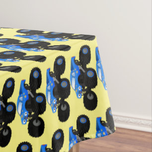 Nappe Illustration d'un camion monstre bleu mou