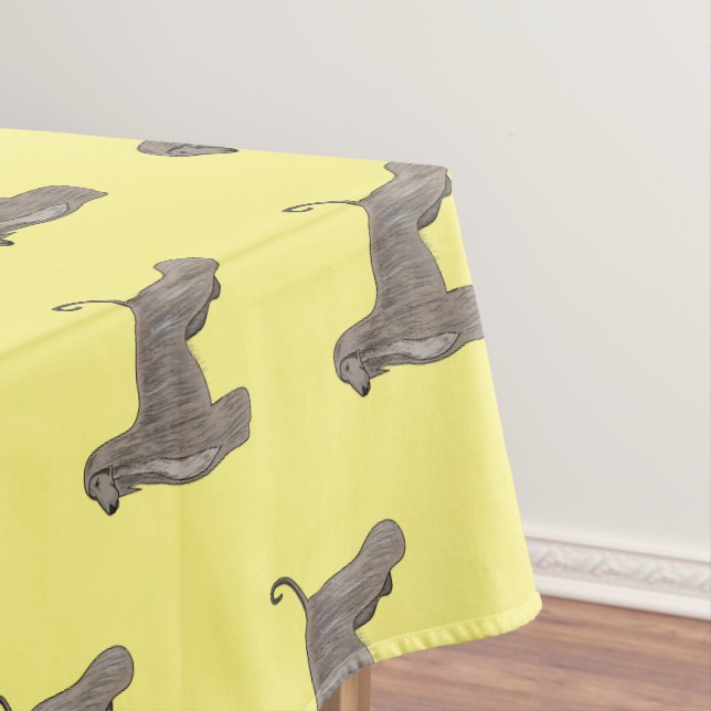 Nappe Illustration d'un chien hound afghan (In Situ)