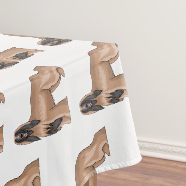 Nappe Illustration d'un chien hound afghan (In Situ)