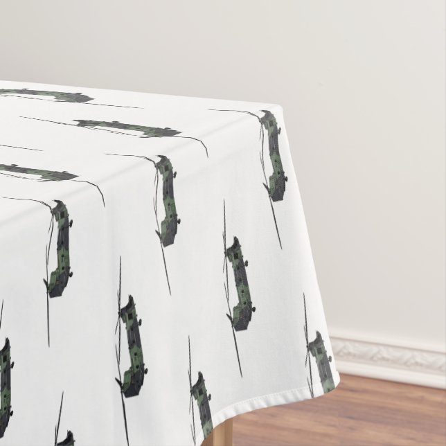 Nappe Illustration d'un hélicoptère de l'armée de Chinoo (In Situ)