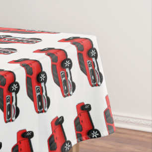 Nappe Illustration d'une camionnette rouge mou