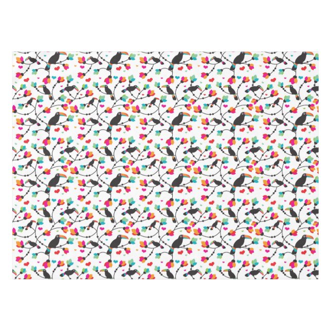 Nappe illustration tropicale d'oiseau mignon de toucan (Devant (Horizontal))