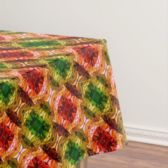 Nappe Ils ronds produisent des formes rouges, vertes et (In Situ)