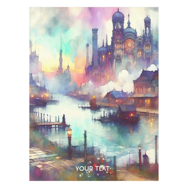 Nappe Imaginaire Cute Clouds Castle River (Devant)