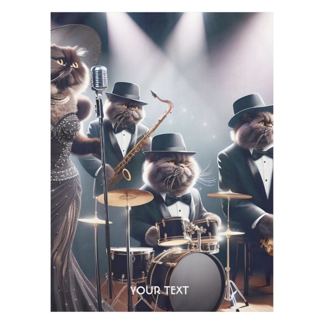Nappe Imaginaire Cute Jazz Band Cats (Devant)