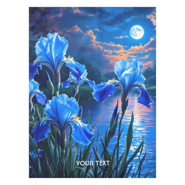 Nappe Imaginaire Cute River Blue Irises (Devant)