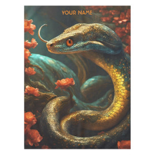 Nappe Imaginaire Fleurs Vivides Mignonnes Mamba Serpent