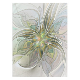 Nappe Imaginaire Floral Fleur Art Fractal Moderne Avec O