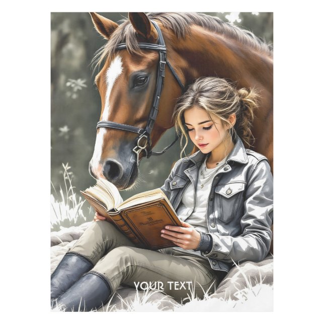 Nappe Imaginaire Jardin mignon Cheval fille (Devant)