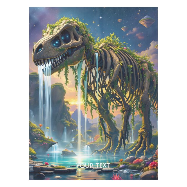 Nappe Imaginaire Joli Squelette Dinosaure Jardin (Devant)