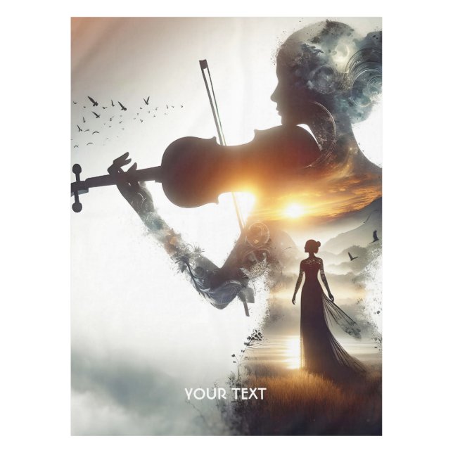 Nappe Imaginaire jolie violon fille soleil (Devant)