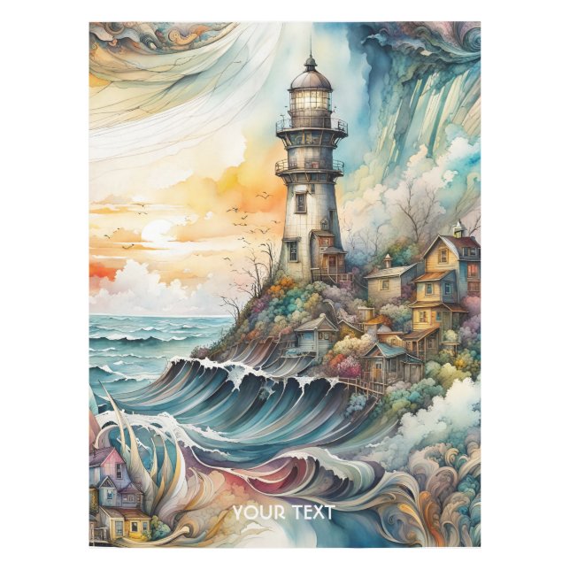 Nappe Imaginaire mignon phare Vivid tempête de dessin (Devant)