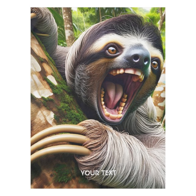 Nappe Imaginaire mignon Sloth très en colère (Devant)