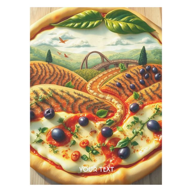 Nappe Imaginaire Mignonne Whimsical Paysage Italien (Devant)