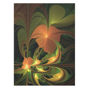 Nappe Imaginaire Plante Abstrait rouille verte Brown fra