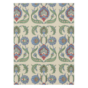 Nappe Impression d'art floral géométrique bleu rouge ara