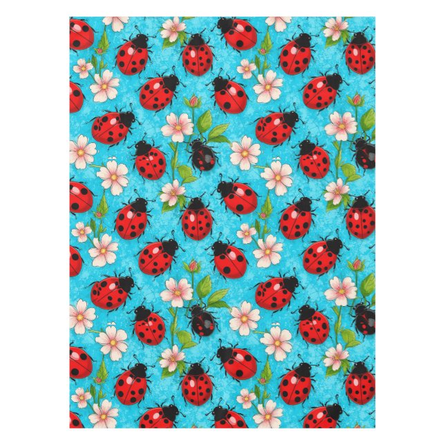 Nappe Impression de coccinelle de jardin pour décoration (Devant)