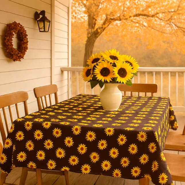 Nappe Impression de tournesol de la saison automnale sur (Créateur téléchargé)