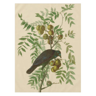 Nappe Impression d'oiseau Grackle violet d'Audubon Botan