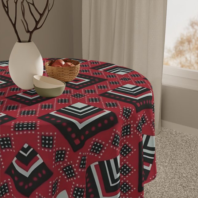 Nappe Imprimé africain traditionnel zimbabwéen Jira reRe (Zimbabwean Traditional Jira reRetso African Print Tablecloth)