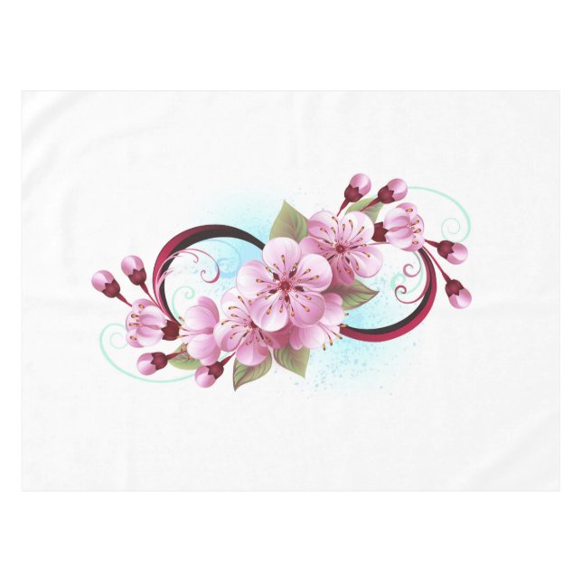 Nappe Infinité avec les fleurs Sakura (Devant (Horizontal))