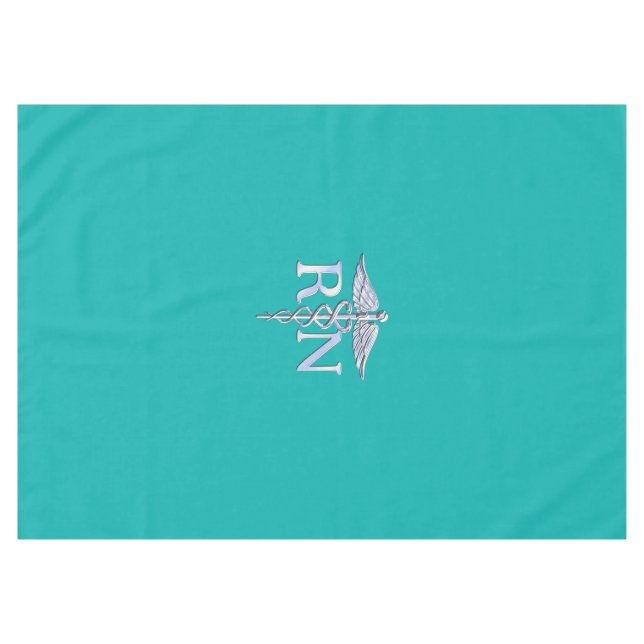 Nappe Infirmière autorisée RN Caduceus sur Turquoise Vib (Devant (Horizontal))