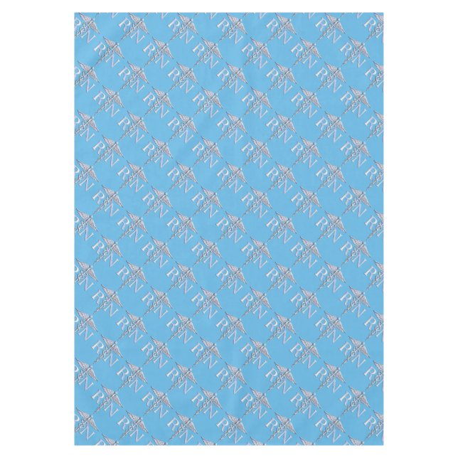 Nappe Infirmière inscrite RN Caduceus sur Pastel Blue (Devant)