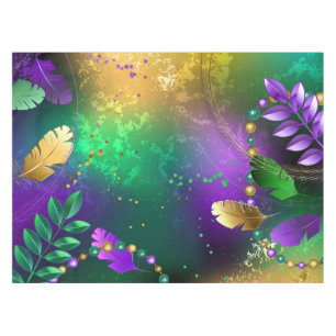 Nappe Iridescente mardi gras arrière - plan avec perles