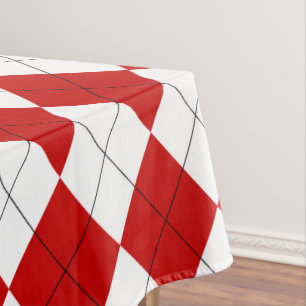 Nappe Jacquard preppy Tartan Diamond Plaid Rouge Blanc
