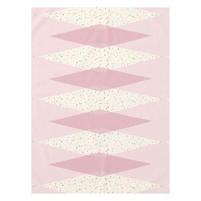 Nappe Jacquard rose moderne du milieu du siècle (Devant)