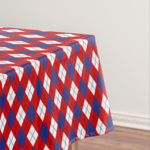 Nappe Jacquard rouge, blanc, bleu 1-52x70 EN COTON TABLE
