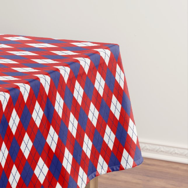 Nappe Jacquard rouge, blanc, bleu 1-52x70 EN COTON TABLE (In Situ)