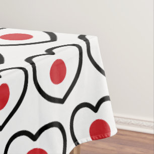 Nappe Japon Coeur du drapeau japonais