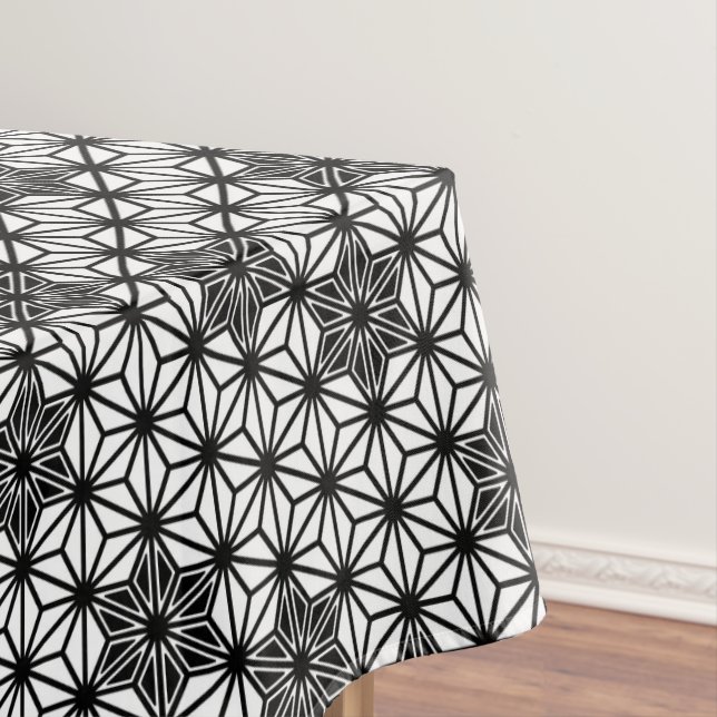 Nappe Japonais Asanoha motif - blanc et noir (In Situ)