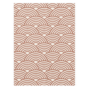 Nappe Japonaise Seigaiha Vave Rust Terracotta