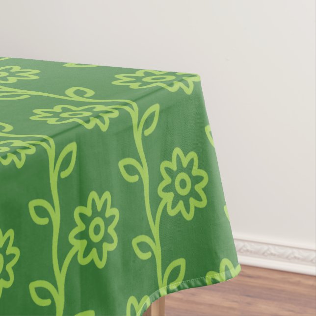 Nappe Jardin à fleurs plates vertes Motif (In Situ)